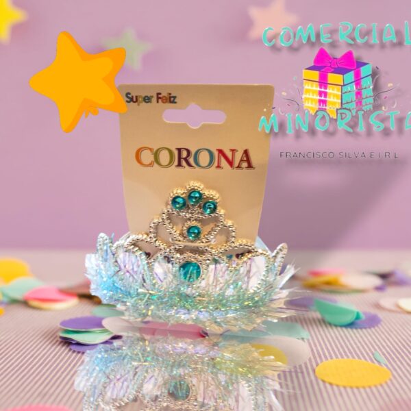 Cintillo o tiara corona 1 para princesa, cumpleaños y eventos