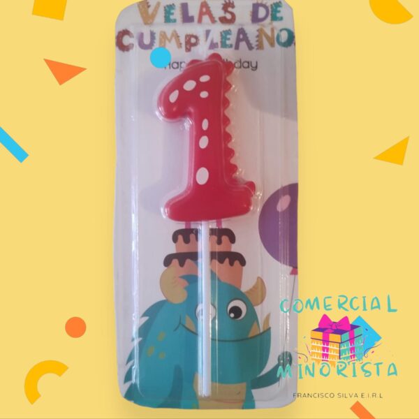 Velas de cumpleaños monster o moustro número 1